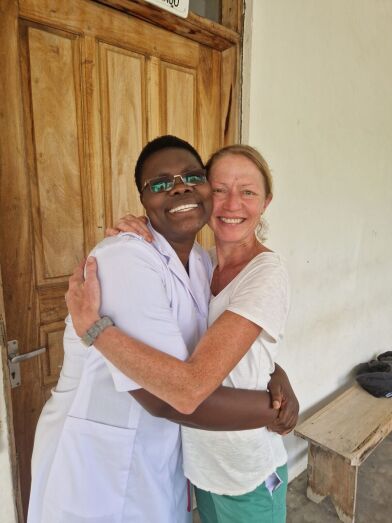 A doctor and Rahel together